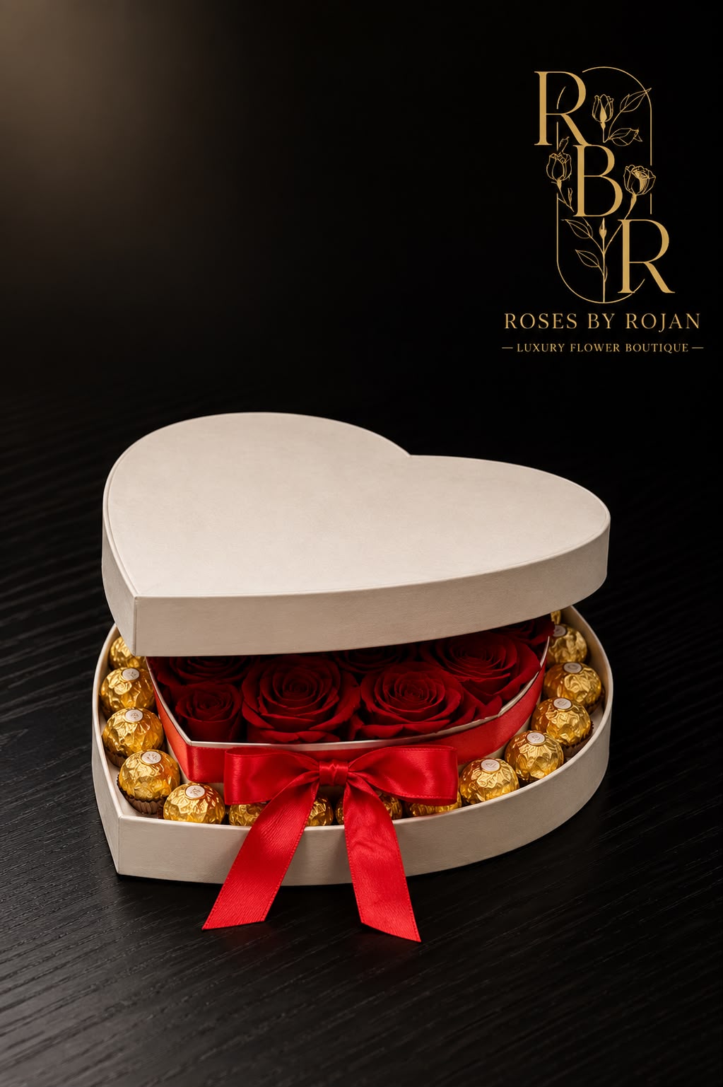 Heart Indulgence: red rose in a gift box (view 3)
