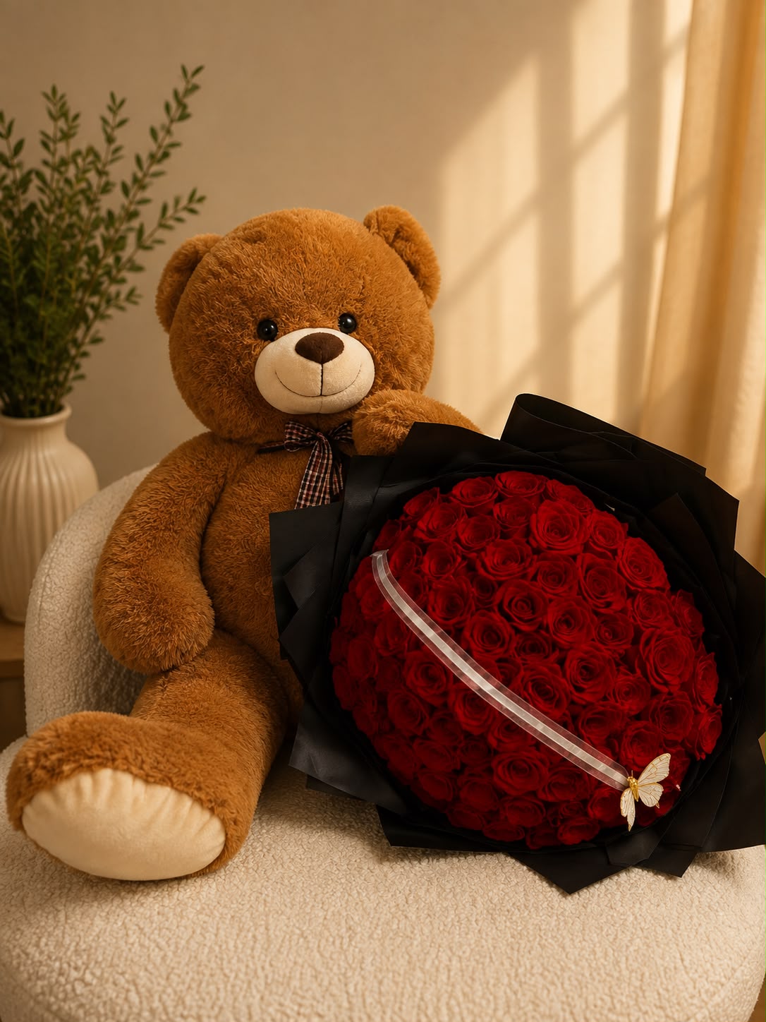 Endless Love: red rose in a bouquet