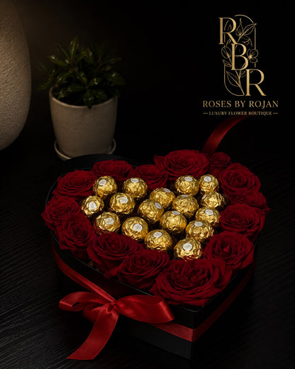 Be My Valentines: red rose in a gift box (view 2)