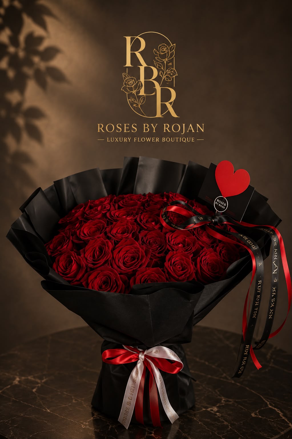Love Devotion: red rose in a bouquet (view 2)