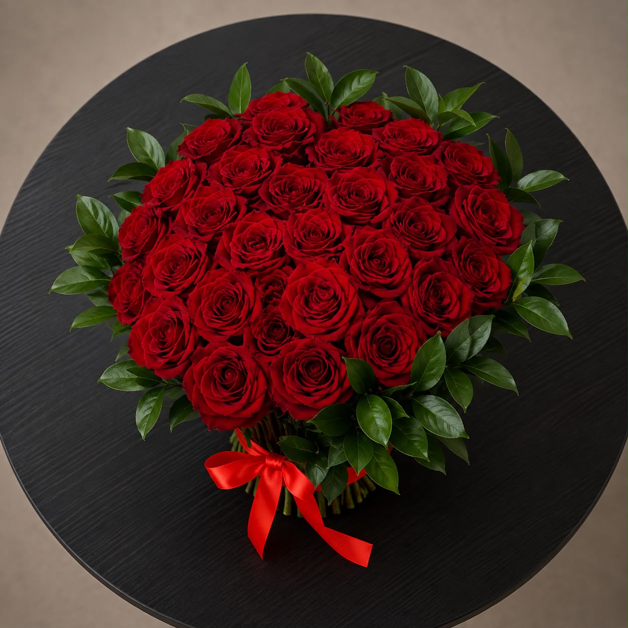 Heart Romance: red rose in a bouquet
