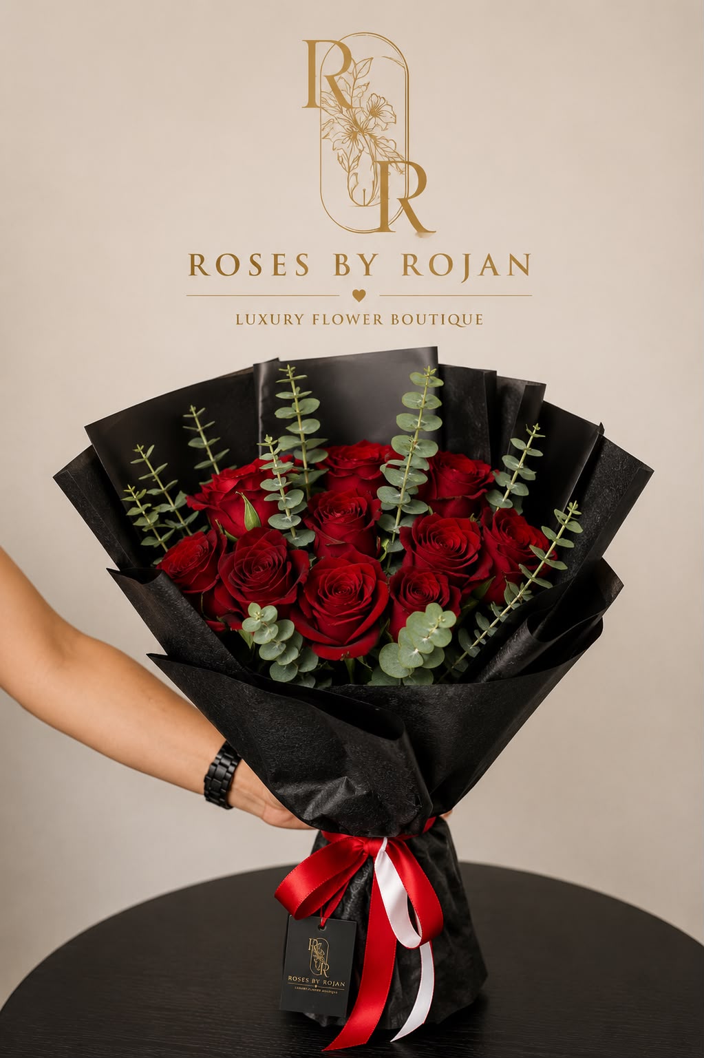 Simple Elegance: red rose in a bouquet