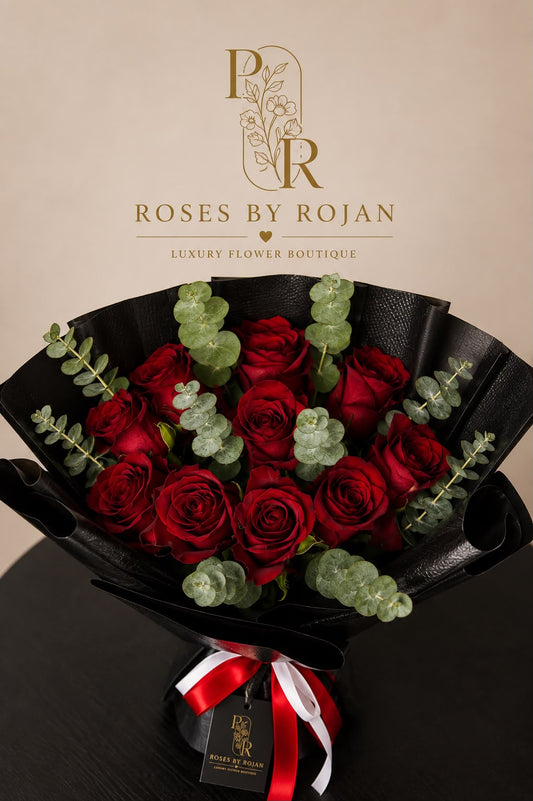 Simple Elegance: red rose in a bouquet (view 2)