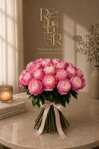 Pink Whisper: pink peony in a bouquet (view 2)
