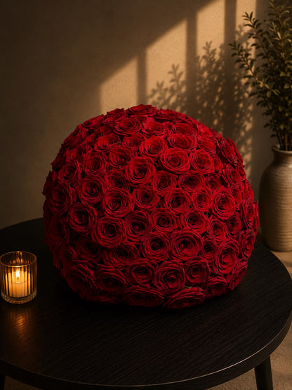 Infinity Love: red rose in a bouquet (view 2)