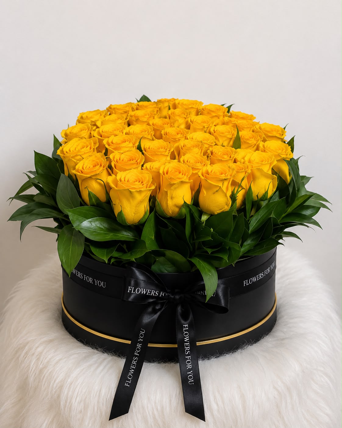 Golden Sunshine Box: yellow rose in a gift box (view 2)